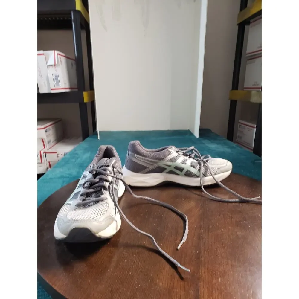 ASICS Gel Contend 4 Shoes Size 8 Womens Gray Running Gym Marathon Training T765N